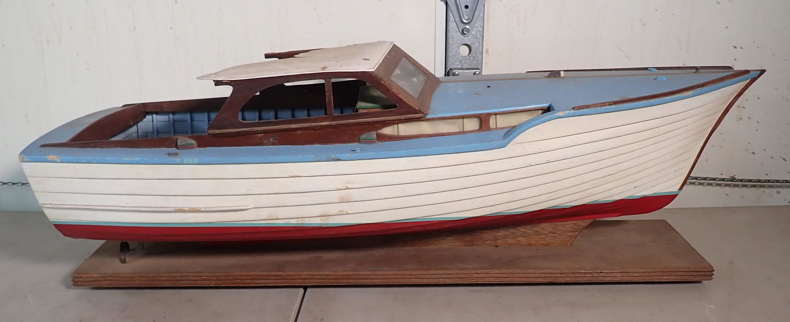 Wooden Boat Model w/ Sterling Ship Fittings (1 of 7)