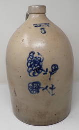 Ryan Brothers Blue Decorated Stoneware Jug