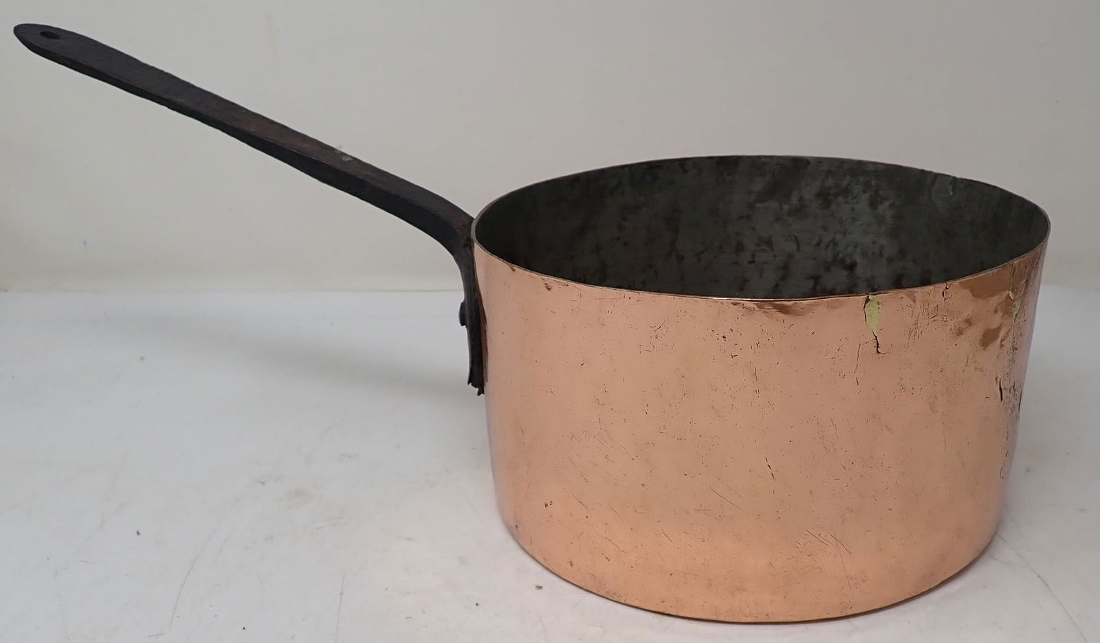 Hammered Copper Pot w/ Wrought Iron Handle (1 of 5)