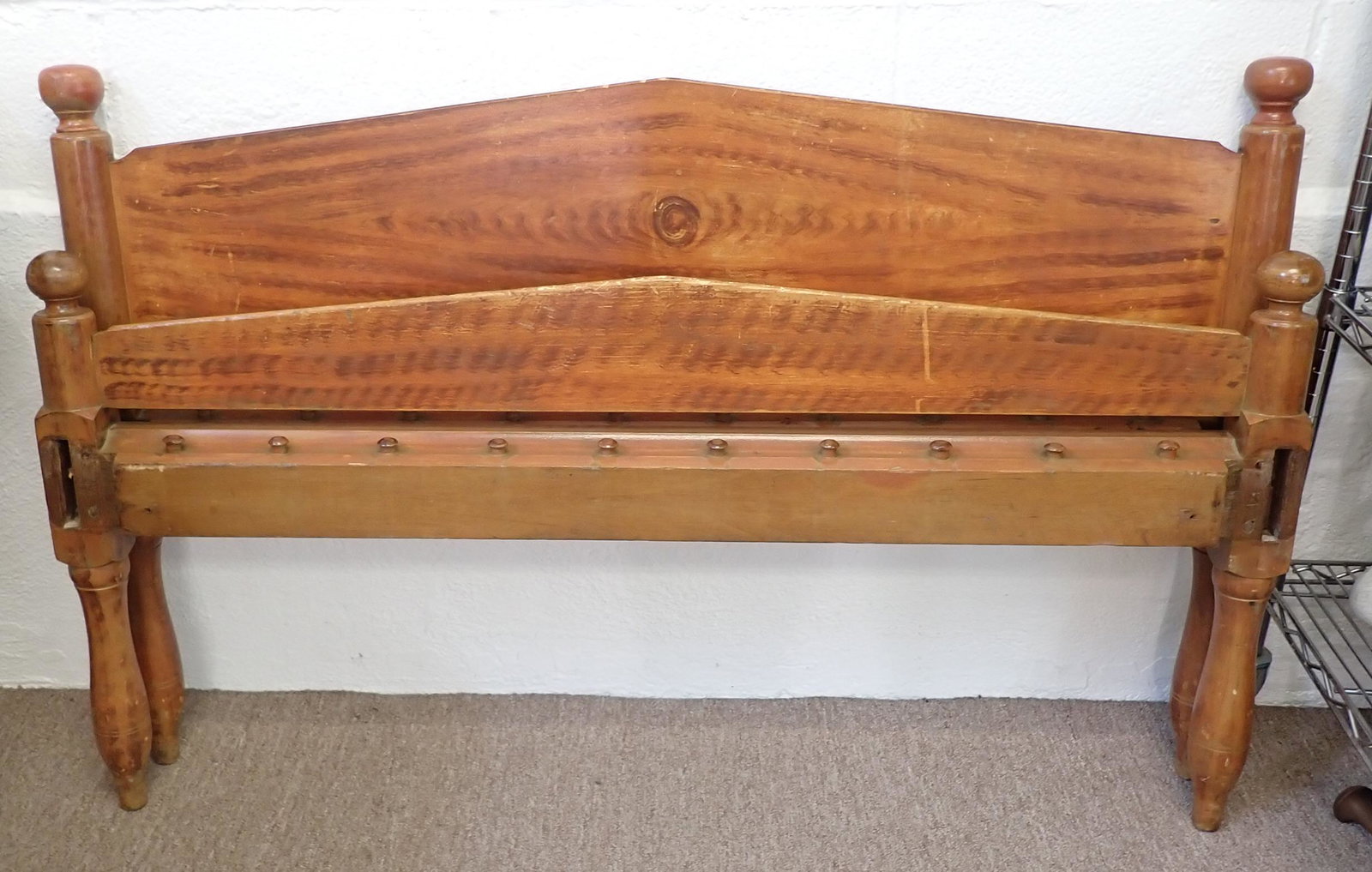 Rope Bed: Headboard is apprx 50" long and 31 3/4" tall. Rails are apprx 75 1/2" long. NO SHIPPING !