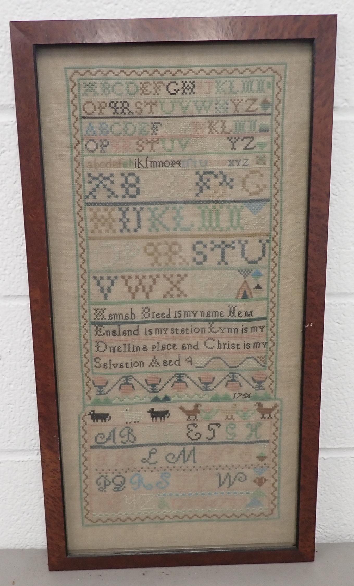 Sampler: Approx 13" x 25"
