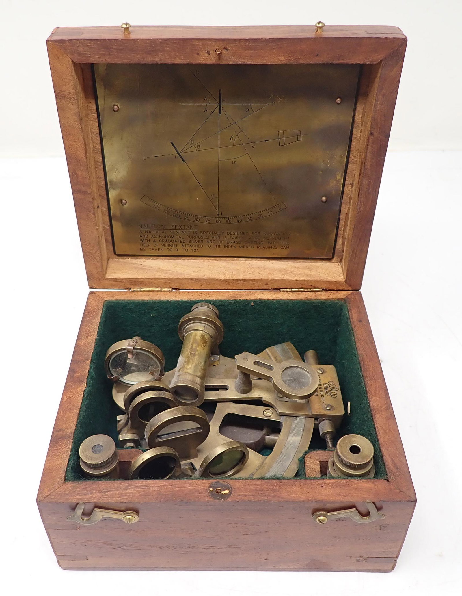 1917 Kelvin & Hughes Brass Nautical Sextant (1 of 9)
