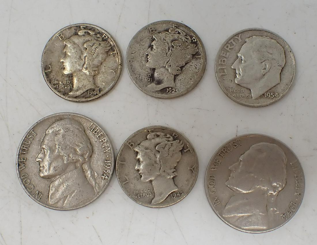 Mercury Roosevelt Dimes & Nickels (1 of 2)