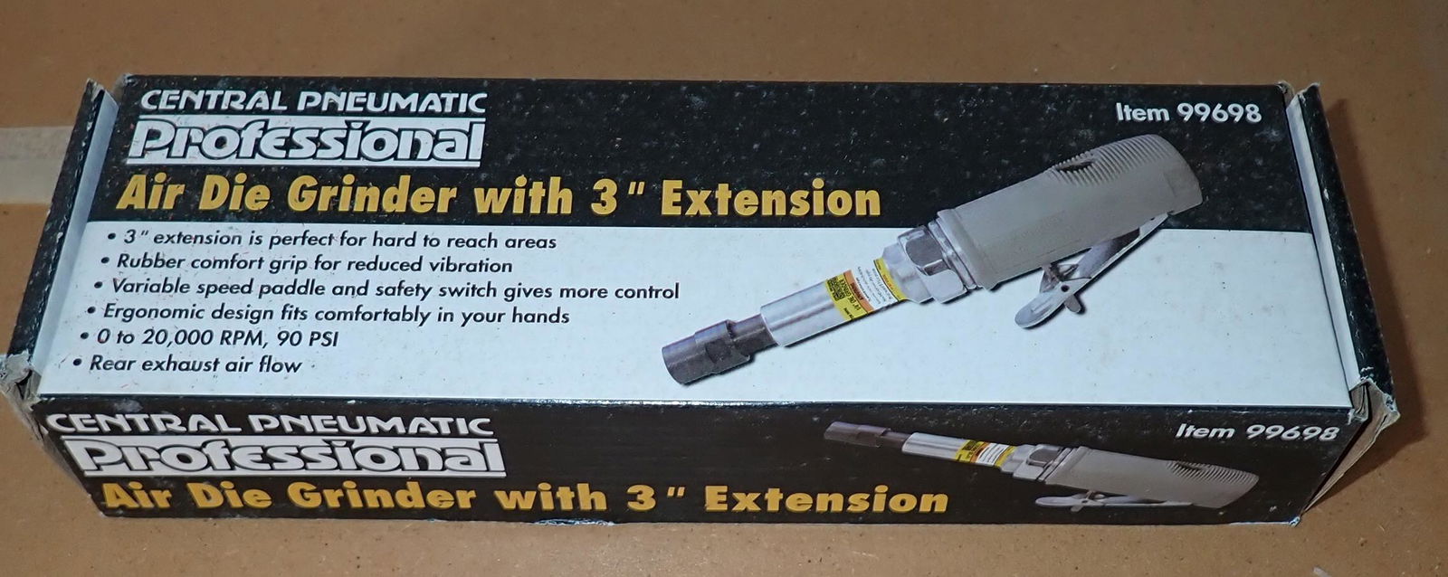 Central pneumatic outlet air die grinder