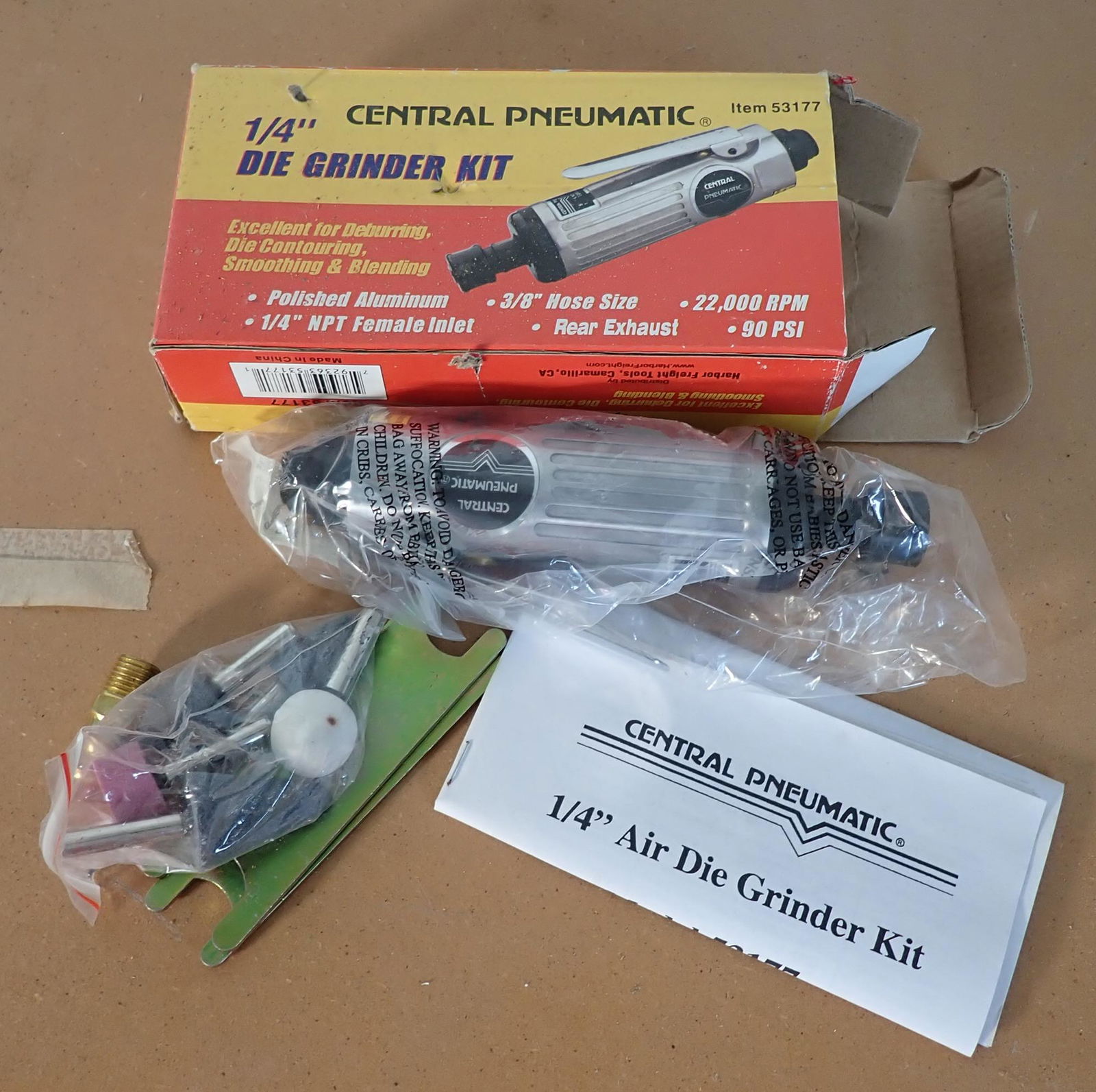 Central Pneumatic 1/4" Air Die Grinder Kit (1 of 1)