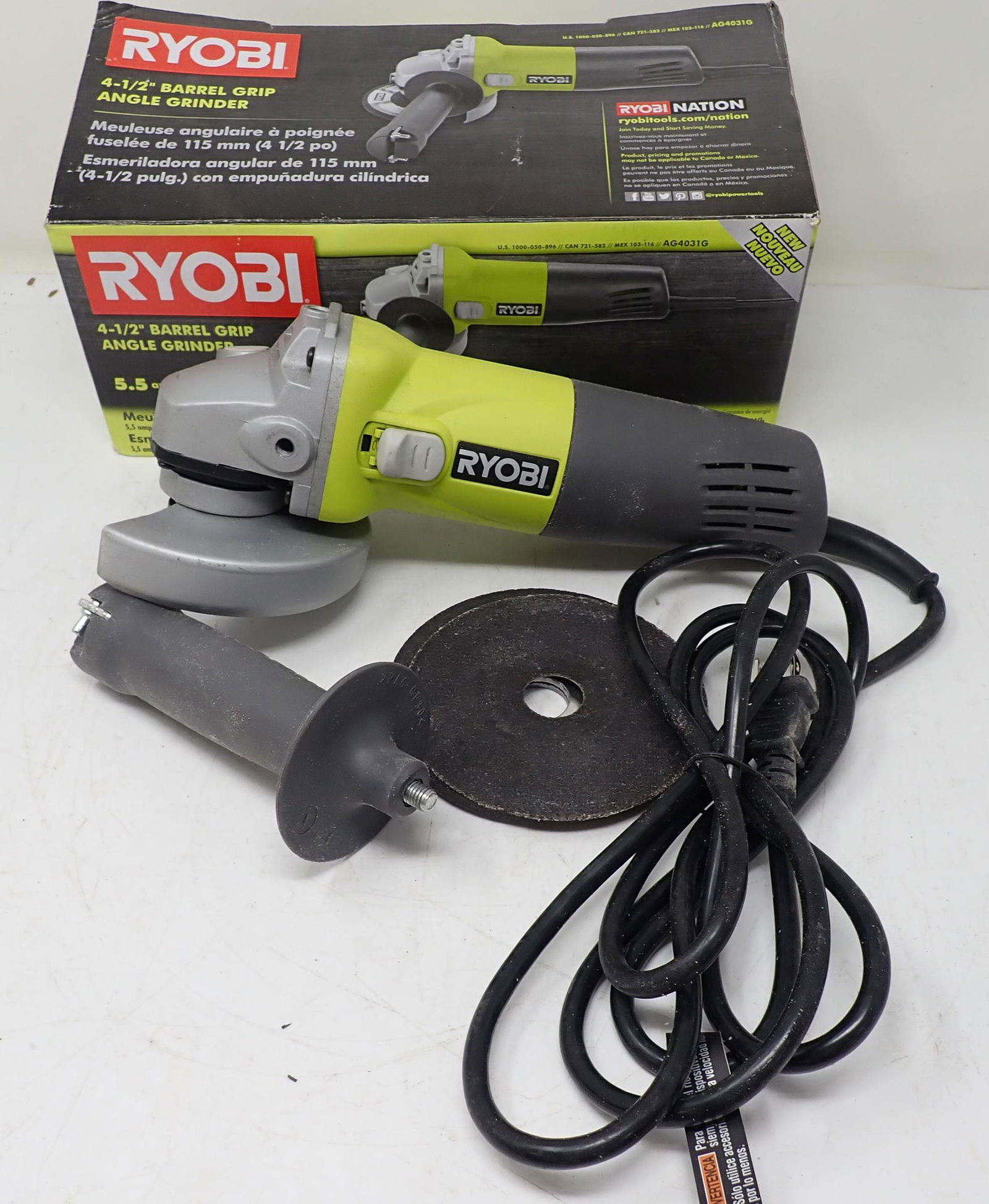 Ryobi 4 1/2" Angle Grinder (1 of 1)