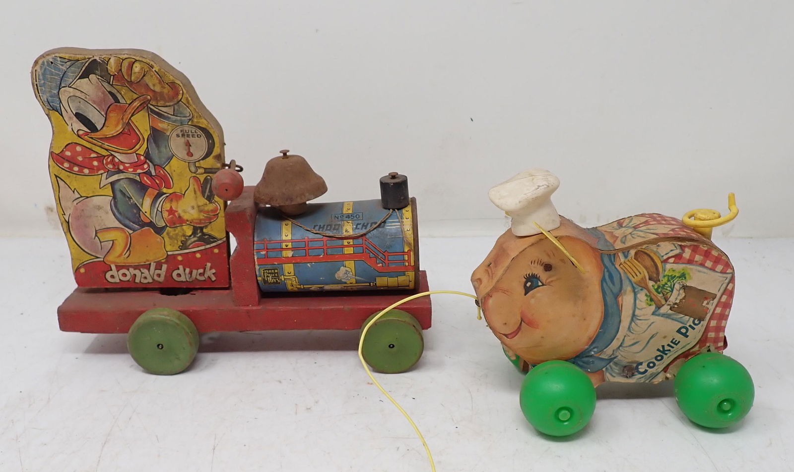 Fisher Price Donald Duck & Cookie Pig Pull Toys (1 of 6)