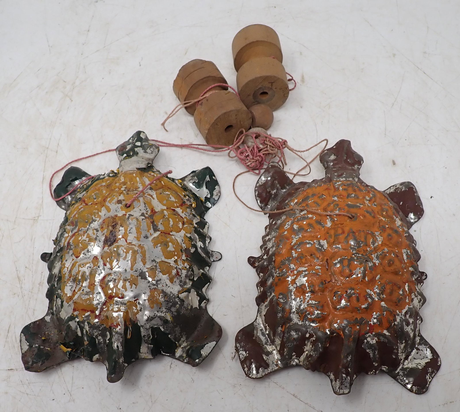 1887 Tin Painted Turtles: Approx 4 1/4" x 6 1/2"