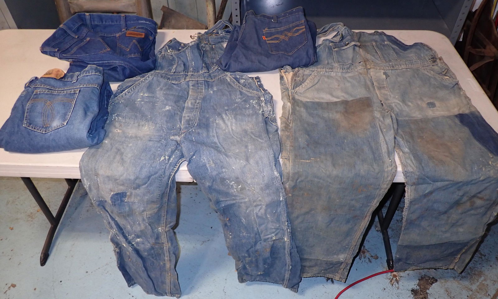 Vintage Denim Overalls incl Levi's & Wrangler's Jeans (1 of 9)