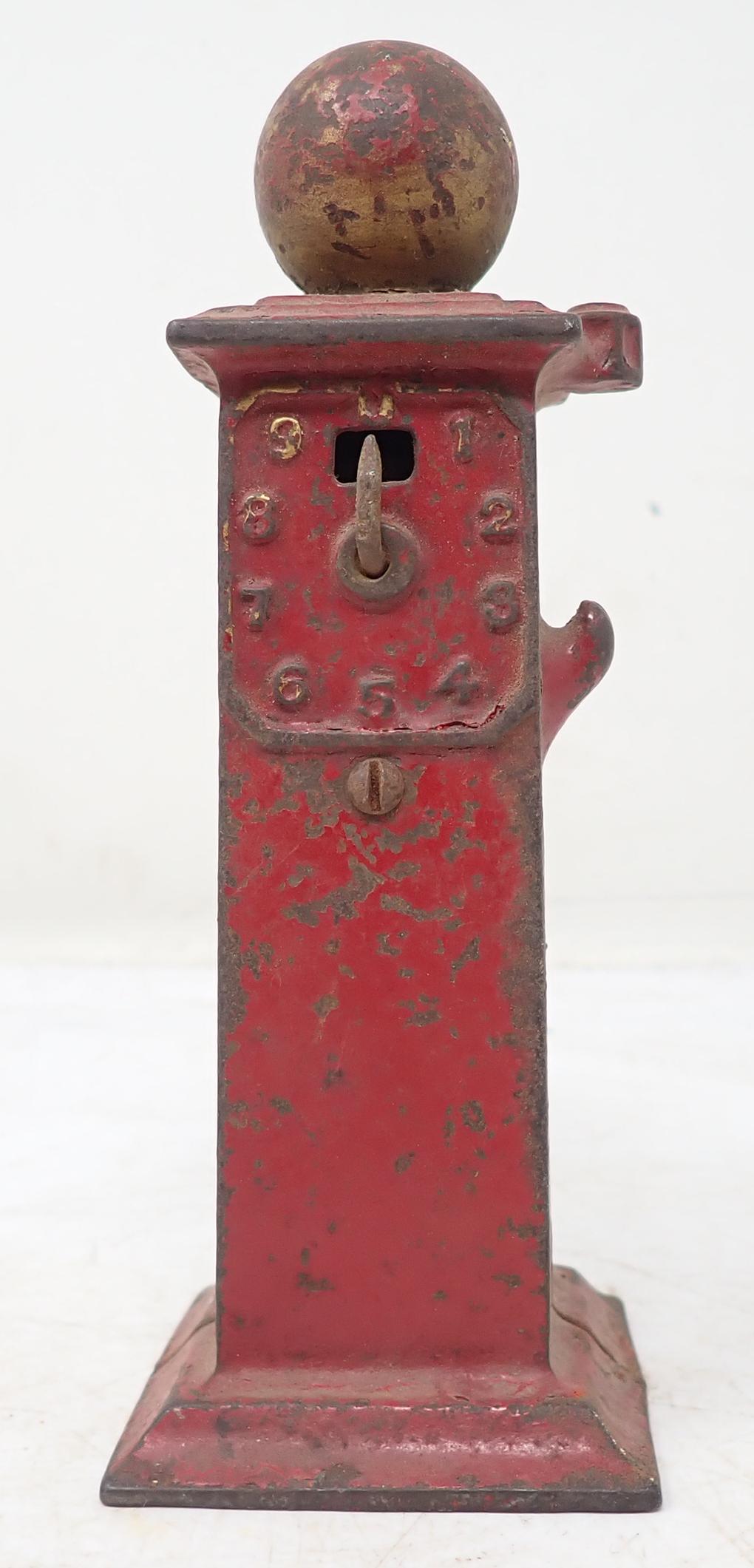 Antique Arcade Cast Iron Gas Pump Bank (1 of 5)