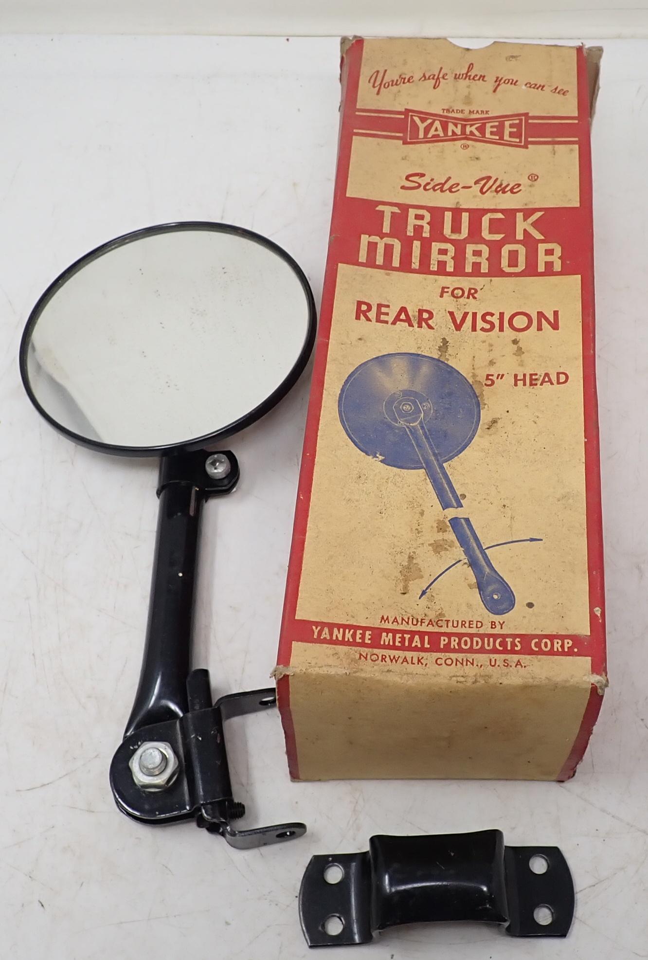 NOS Yankee Truck Mirror: Approx 5" in diameter & 11" long