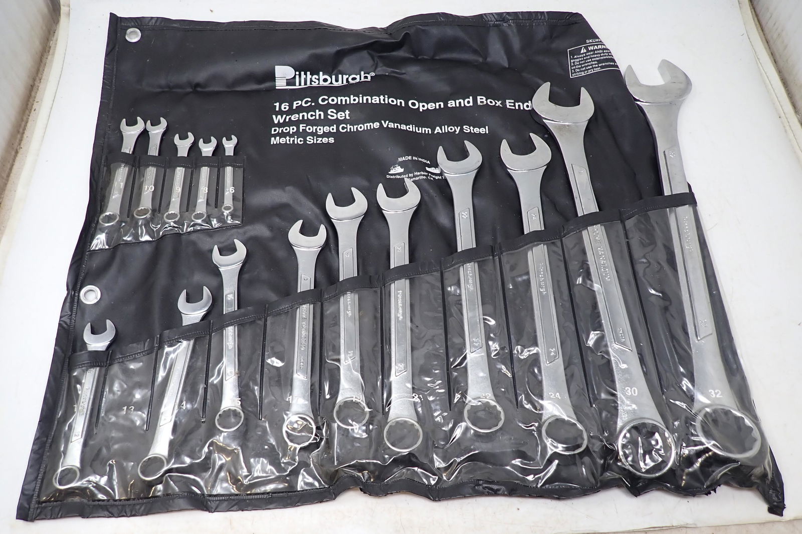15 Piece Pittsburgh Combination Wrench Set (1 of 1)
