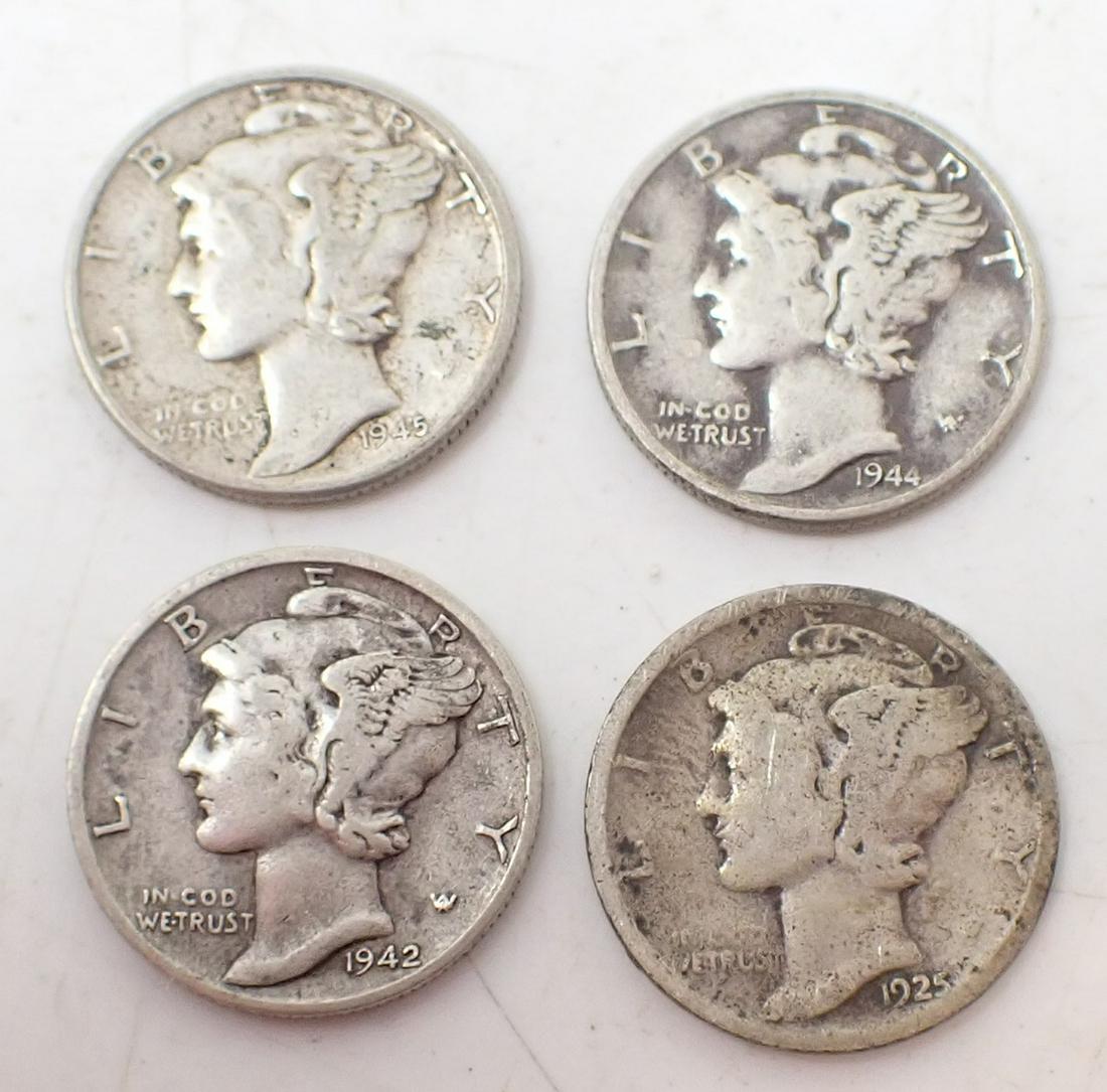 1925 1942 1944 1945 Silver Mercury Dimes (1 of 2)
