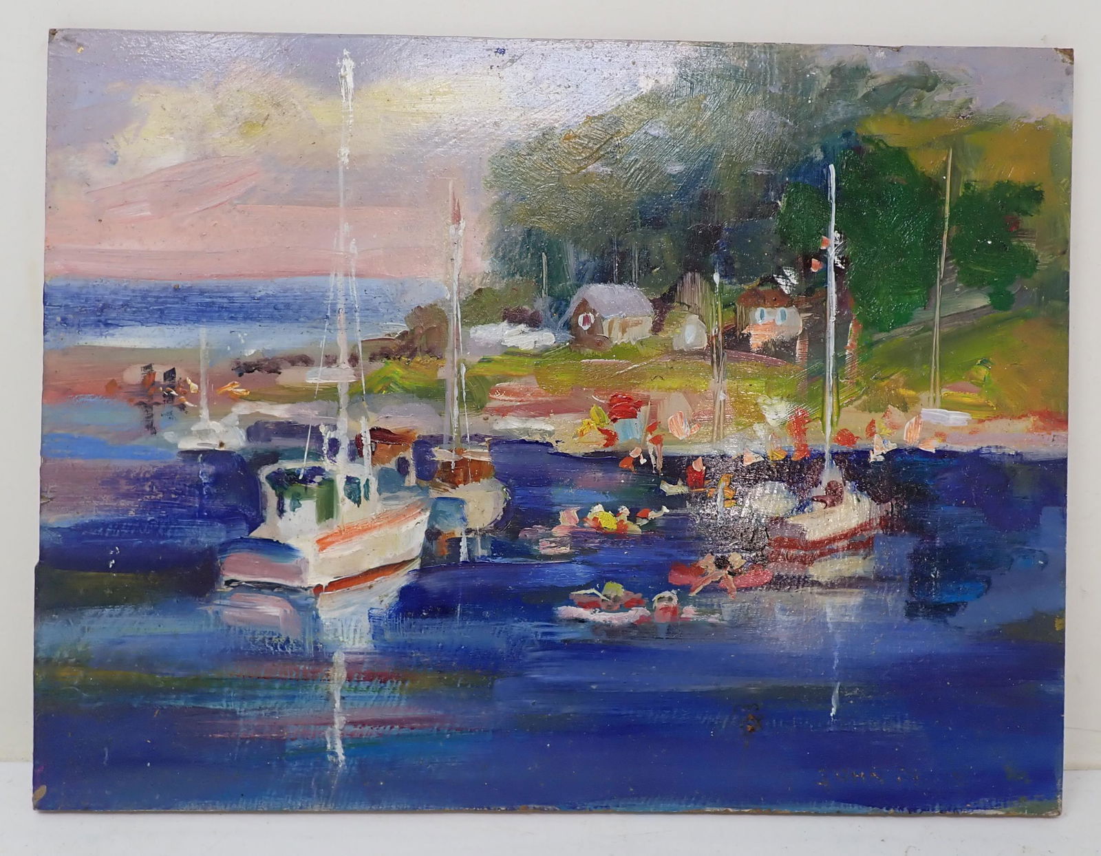 John Reilly Boat Painting on Board (1 of 2)