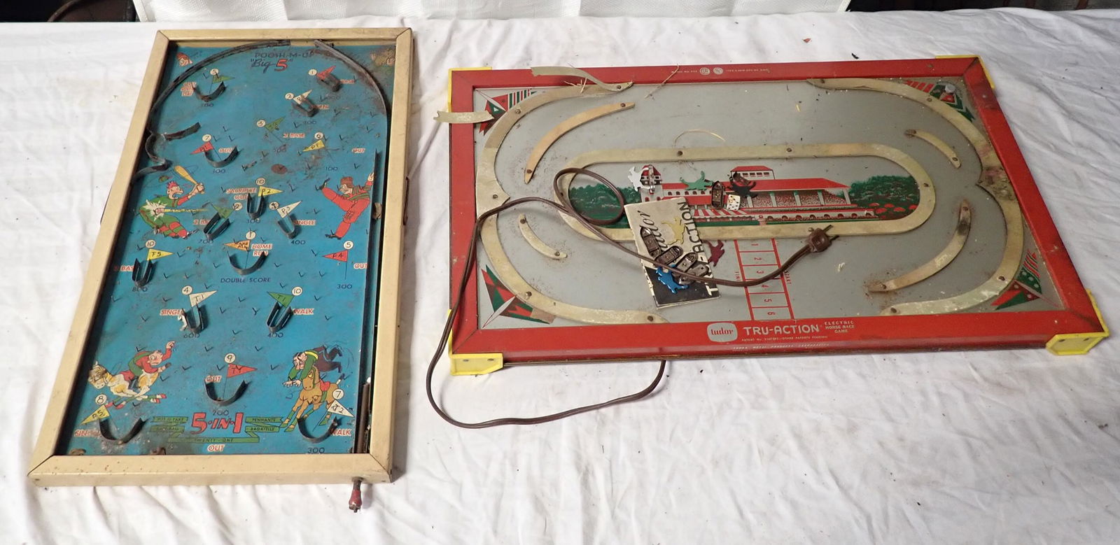 Push M Up & Tudor True Action Games: Largest is approx 15 " x 26 1/4". NO SHIPPING !