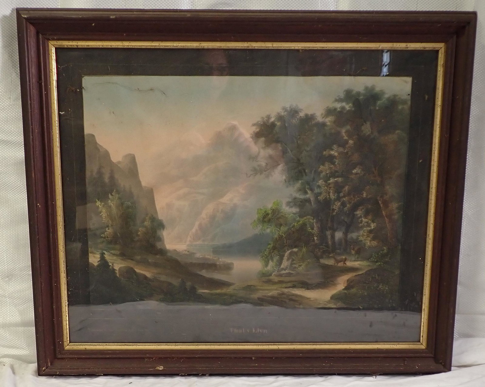 Framed Forest Print Thaly Llyn: Published by Max Jacoby & Zeller . Approx 29" x 24"