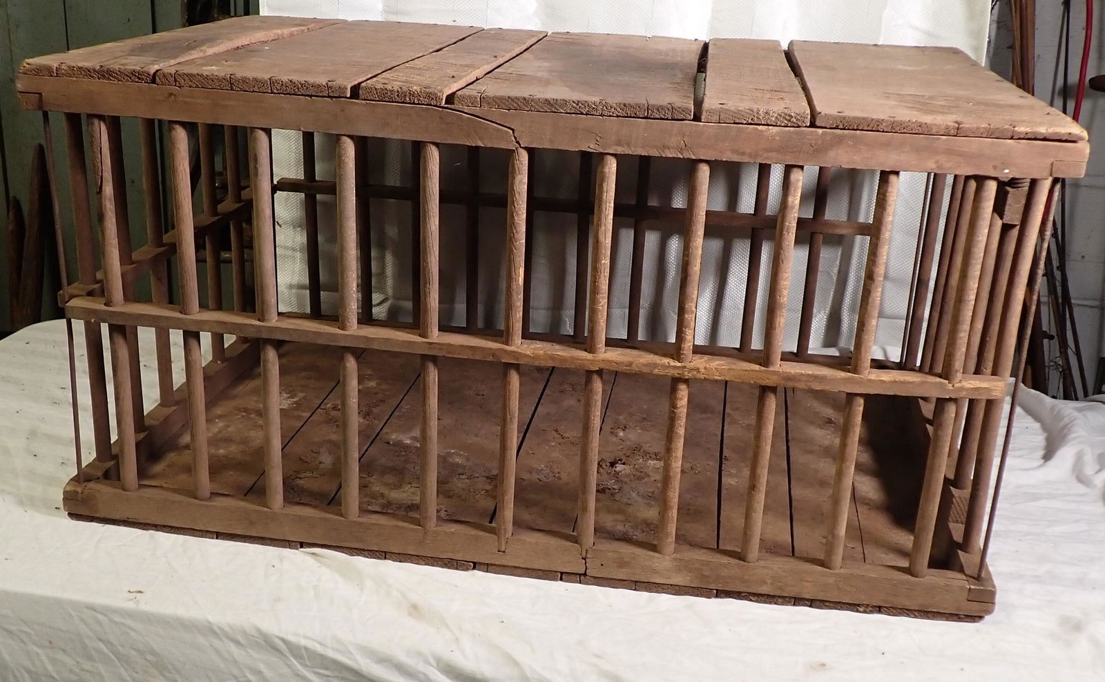 Antique Wooden Chicken Crate (1 of 3)