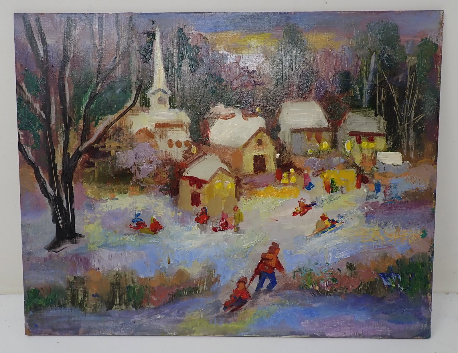John Reilly Sleigh Riding Oil painting (1 of 2)