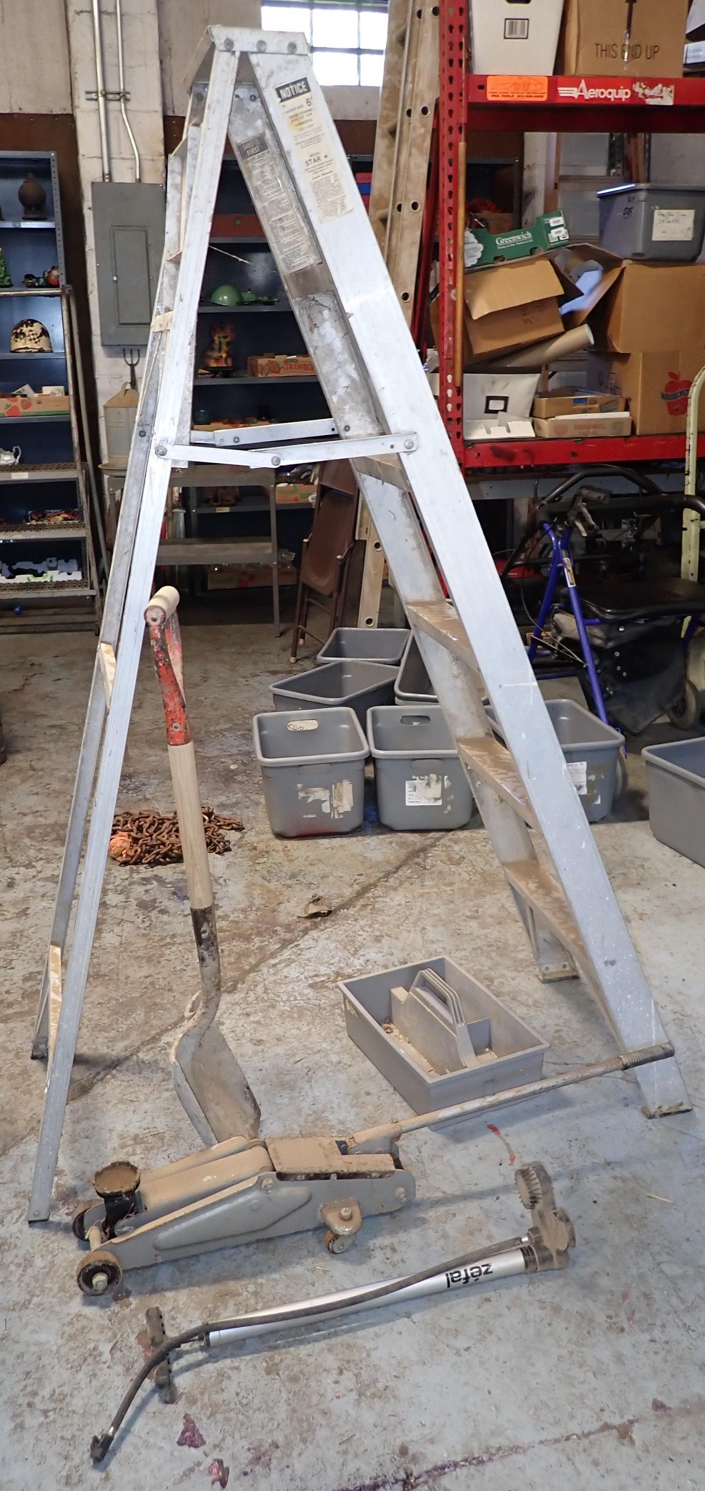 6' Aluminum Ladder Floor Jack Air Pump (1 of 3)