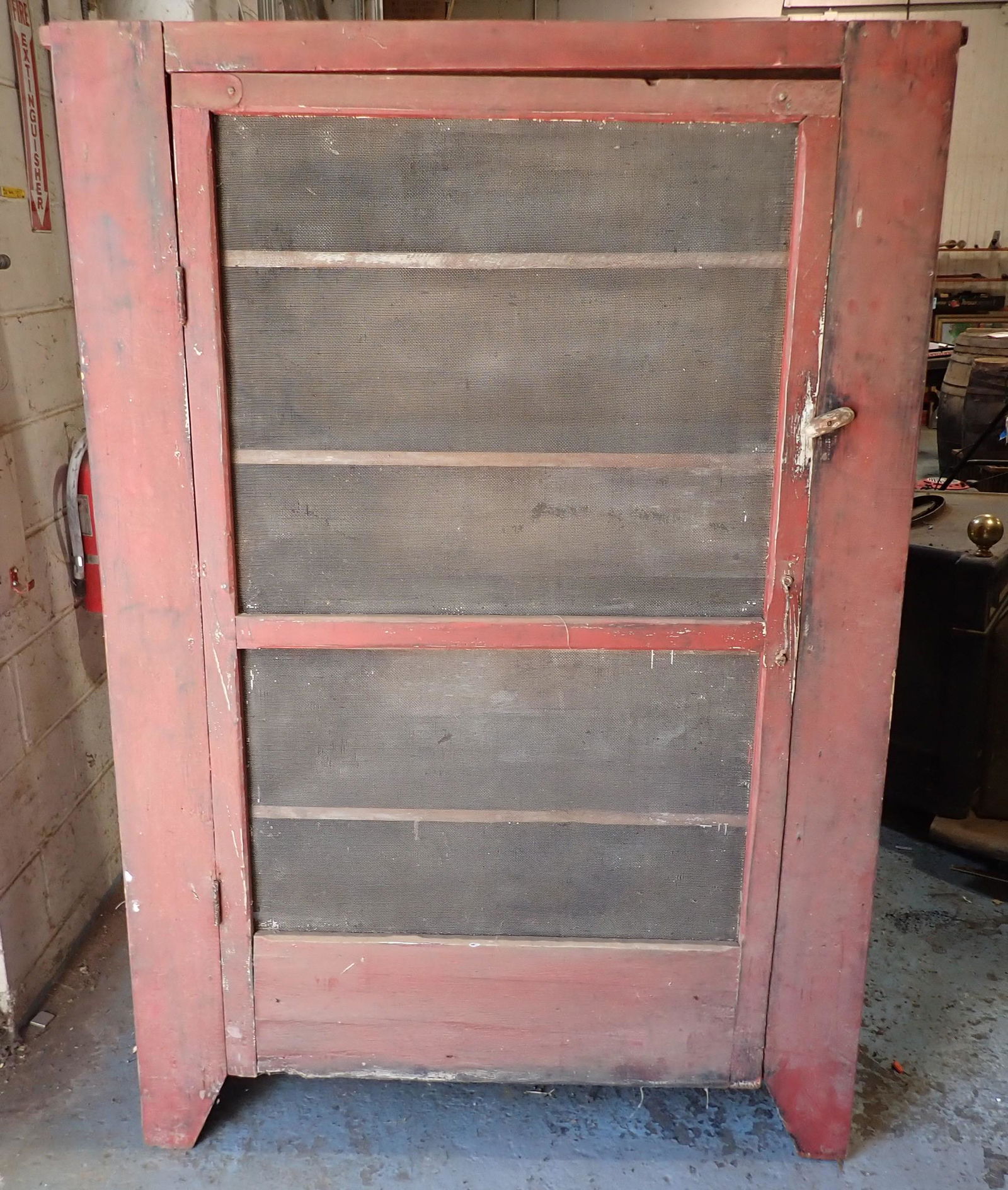 Primitive Pie Safe in Red Paint (1 of 6)