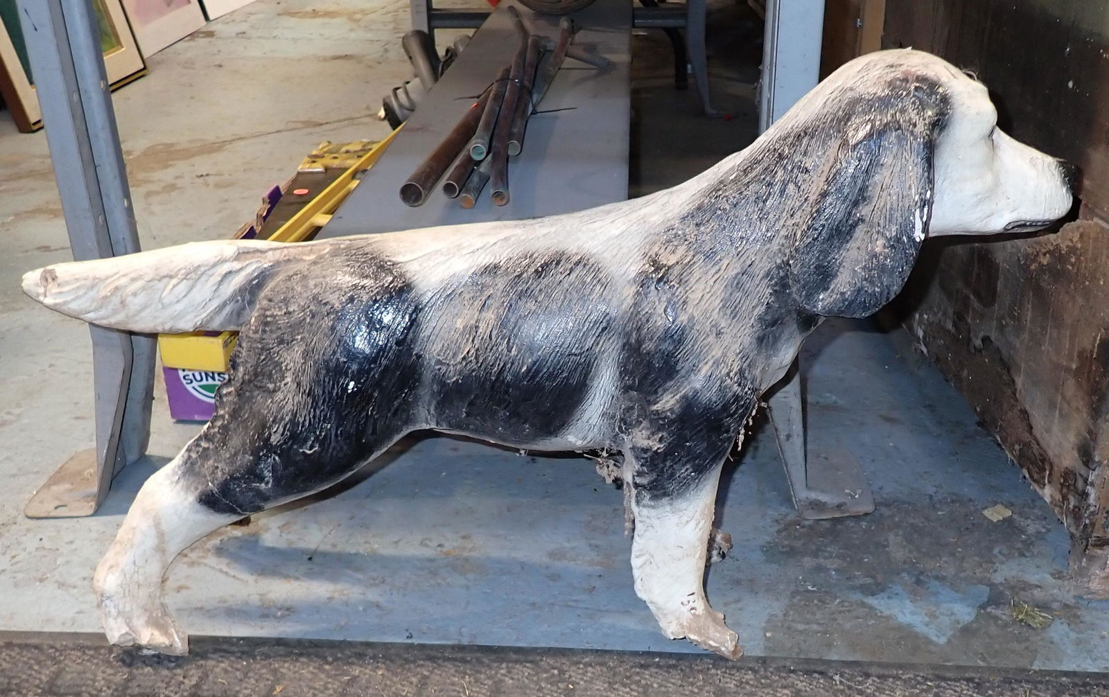 Concrete Dog Yard Statue (1 of 3)