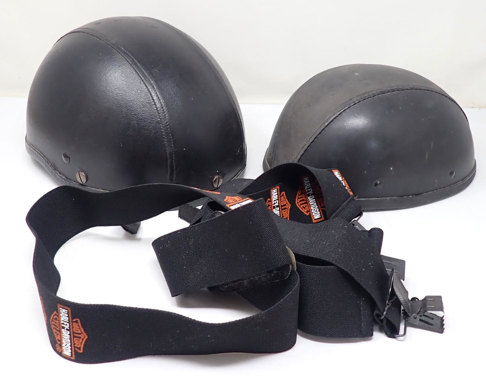 Leather Motorcyle Helmets / Skullcaps (1 of 6)
