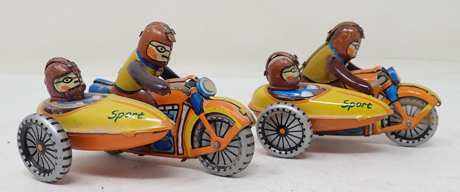 2 ZZ Germany Tin Motorcycles w/ Sidecars Toys (1 of 3)