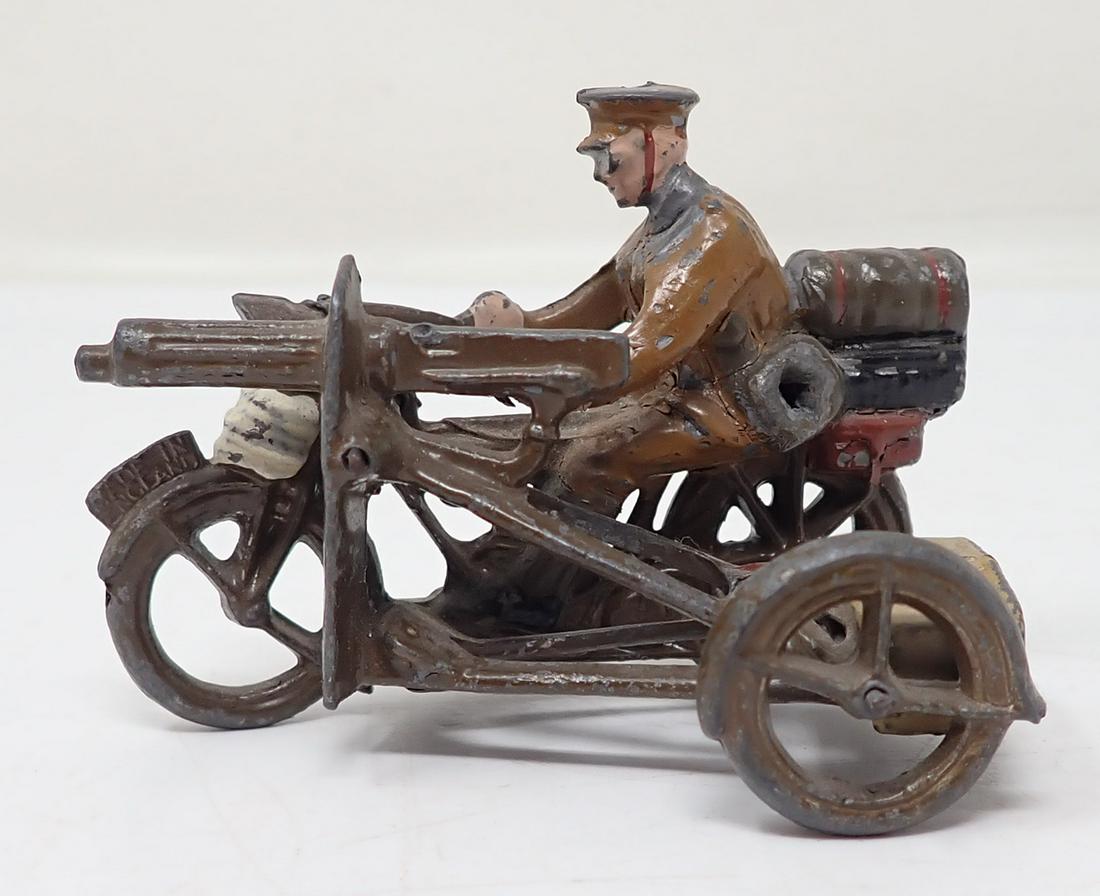 Early Britains Motorcycle w/ Sidecar & Soldier (1 of 7)