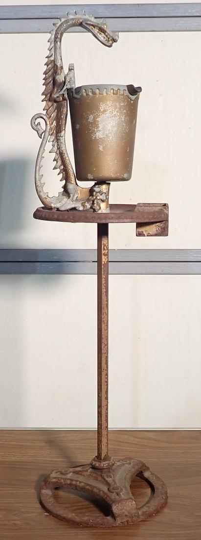 Cast Iron Dragon Smoking Stand (1 of 7)