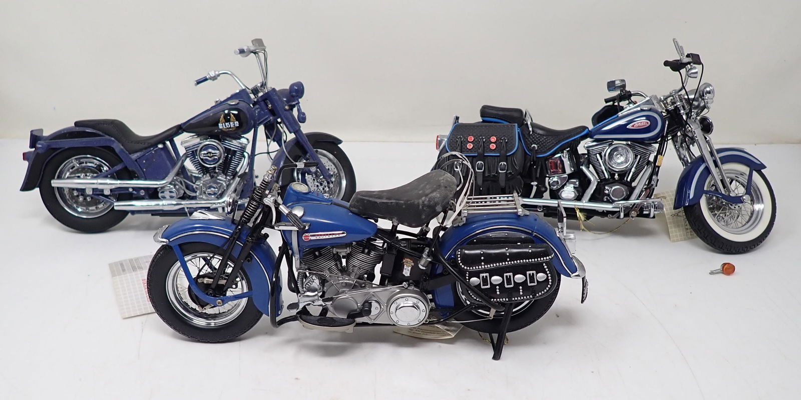 3 Franklin Mint Harley Davidson Motorcycles (1 of 3)