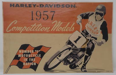 1957 Harley Davidson Competition Motorcycle Poster