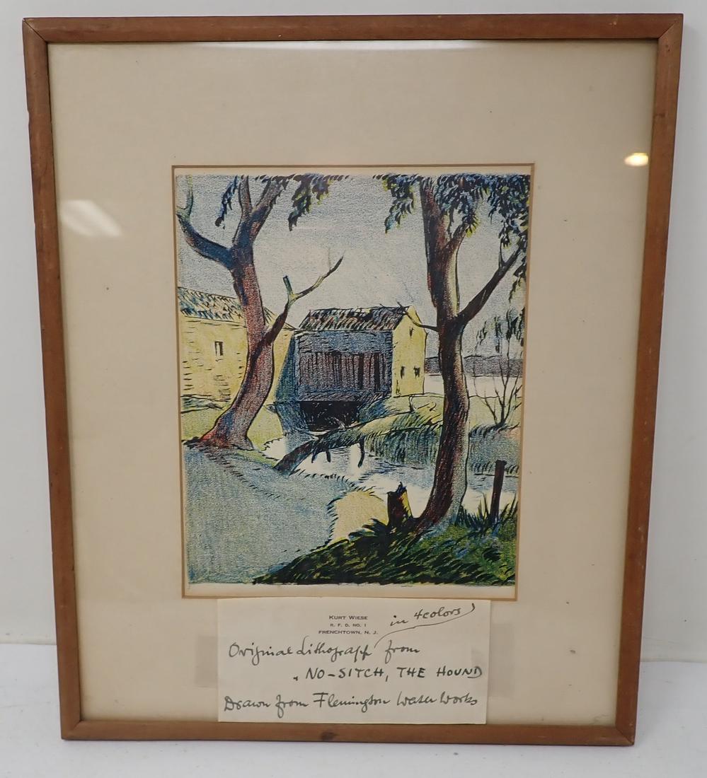 Kurt Wiese Original No Sitch The Hound Litho: Approx 10 1/2" x 12 1/2"