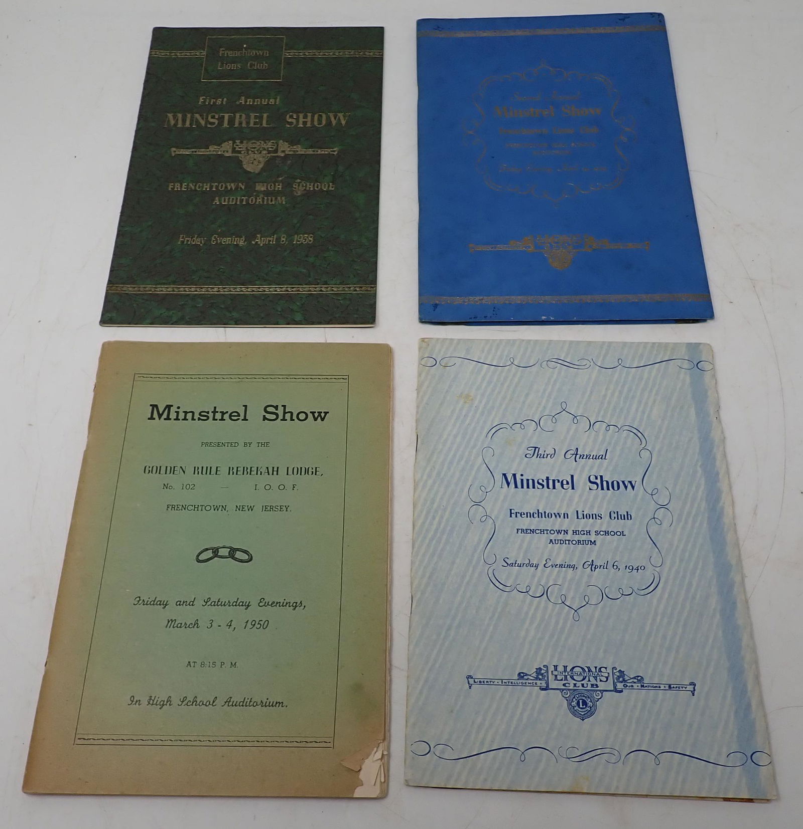 Frenchtown NJ Minstrel Show Programs (1 of 7)