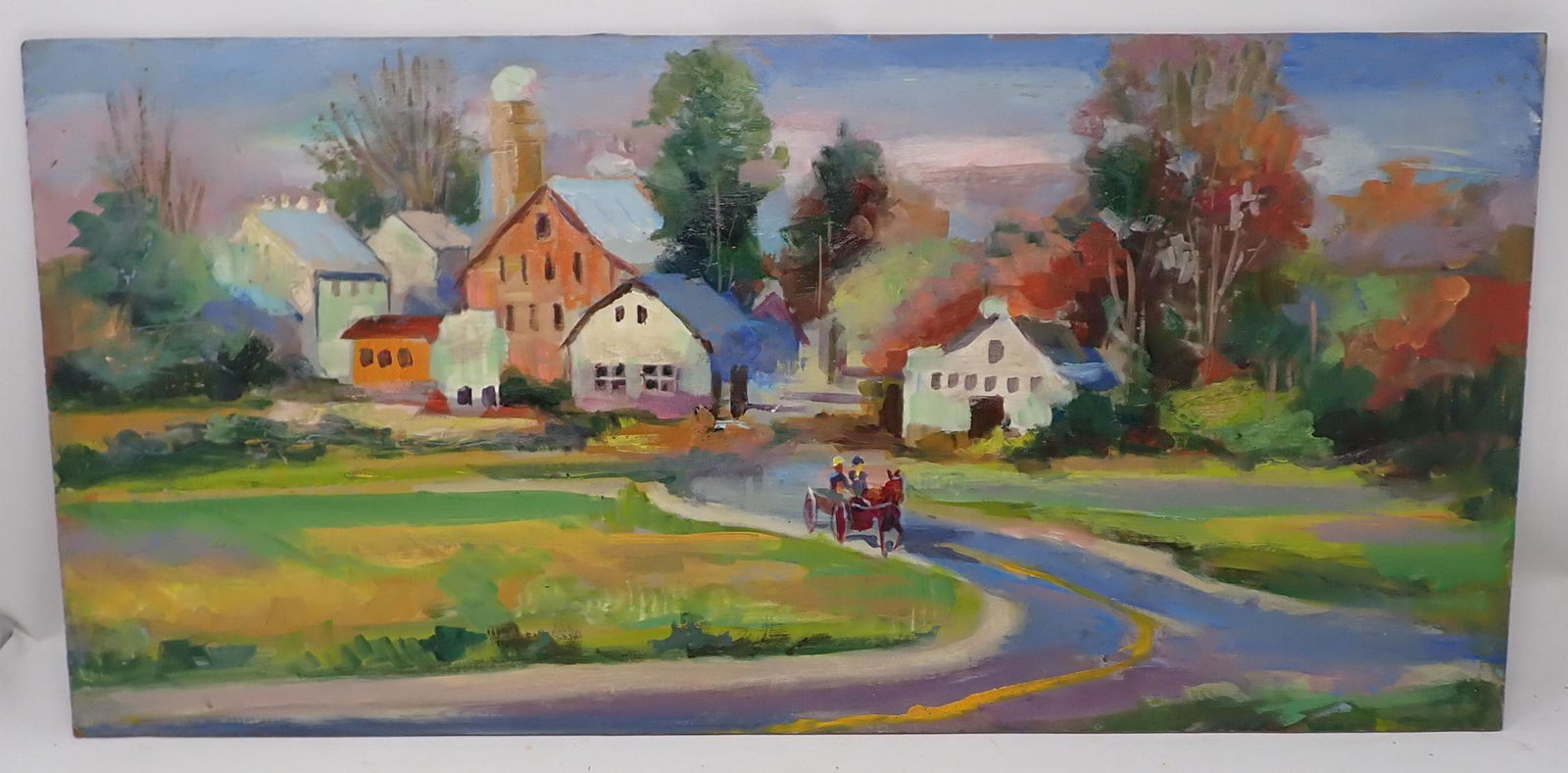 John Reilly Oil on Board Painting Farm Scene (1 of 2)