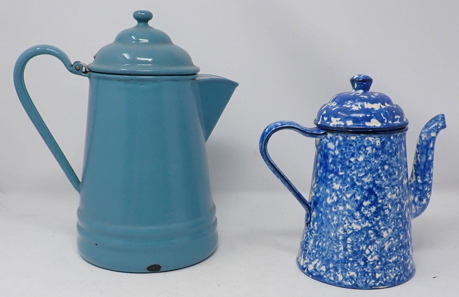 Enamelware Coffee Pot Stangl Spongeware Teapot (1 of 5)