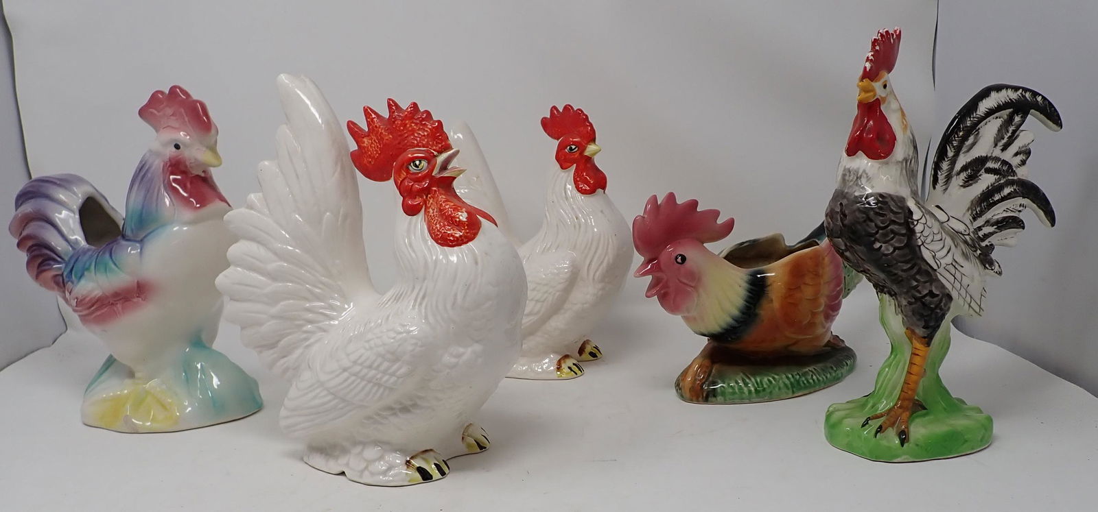 Ceramic Rooster Figurines & Planters (1 of 5)