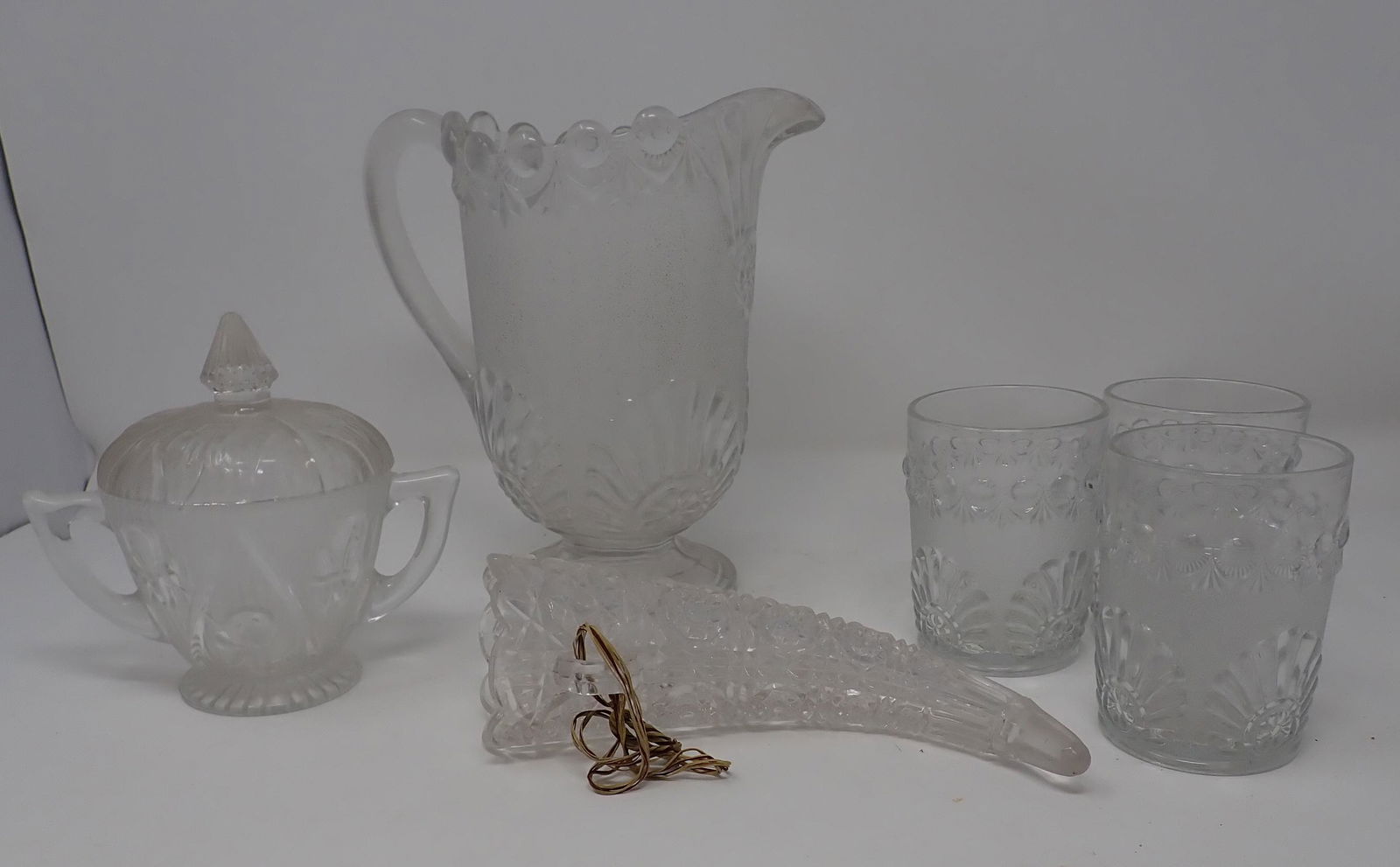 Depression & Cut Glass Pitcher Cups Misc (1 of 4)