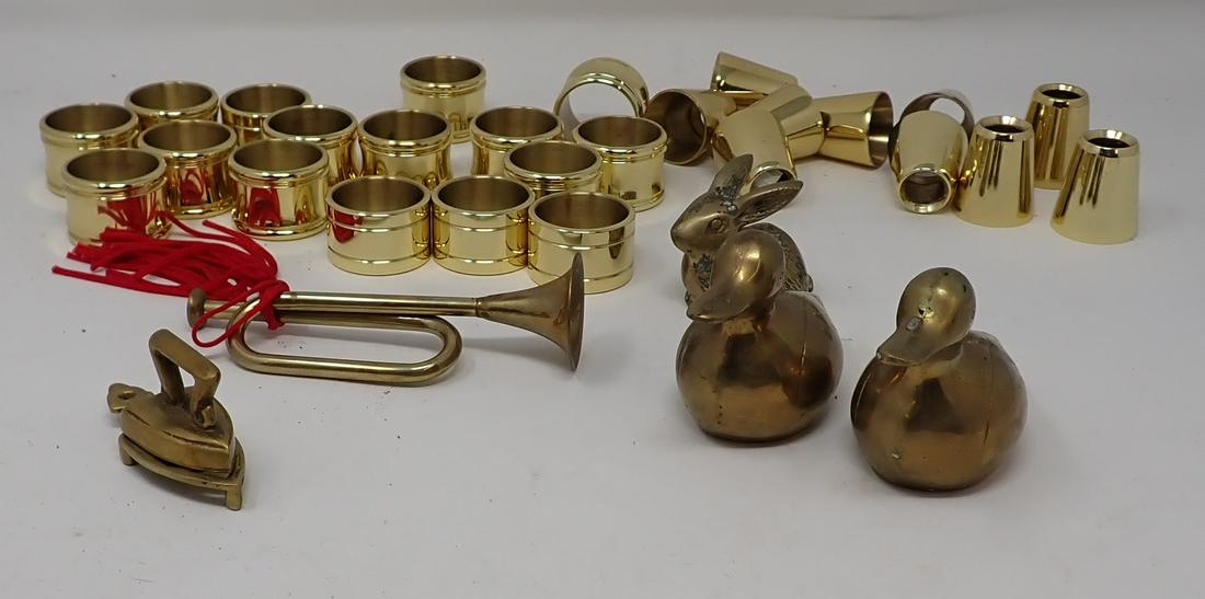 Brass Ducks Napkin Rings Bugle Misc (1 of 3)