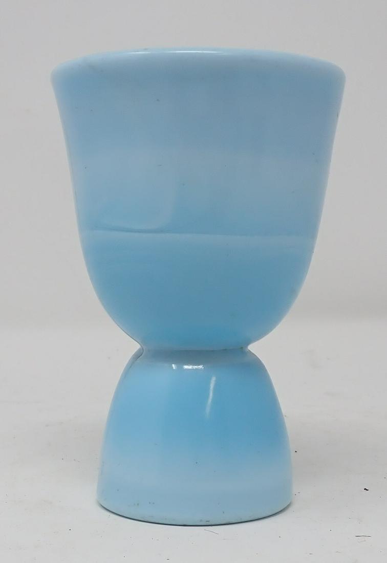 Blue Slag Glass Egg Cup (1 of 3)