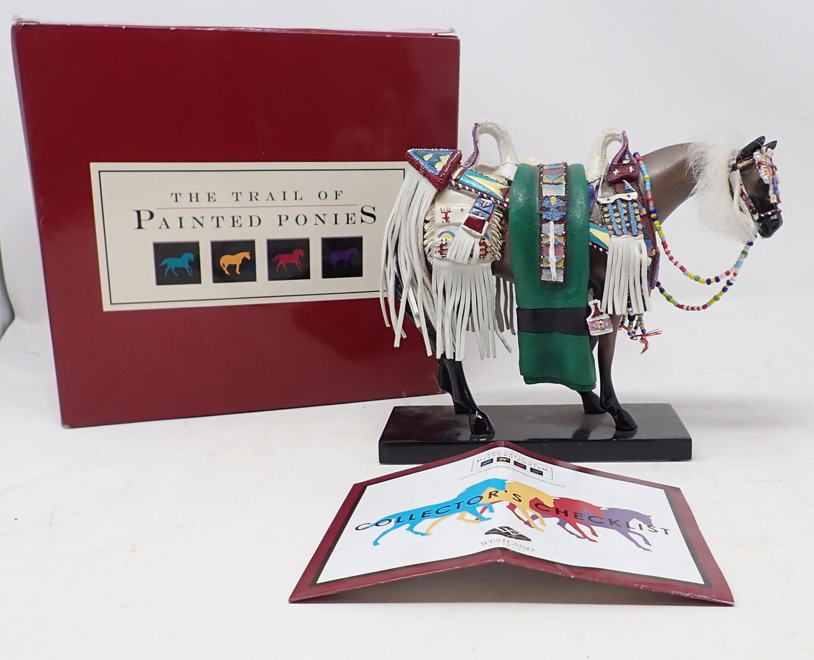 The Trail of Painted Ponies Figurine: Approx 7" x 5 1/2" tall