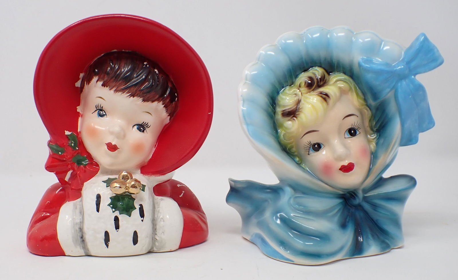 2 Lady Head Vases (1 of 4)