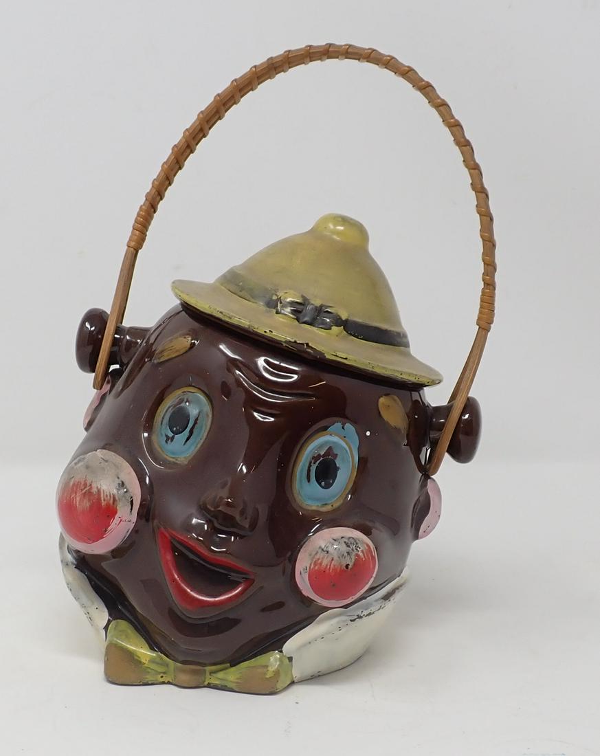 Black Americana Biscuit Jar: Approx 6" x 9" tall including handle