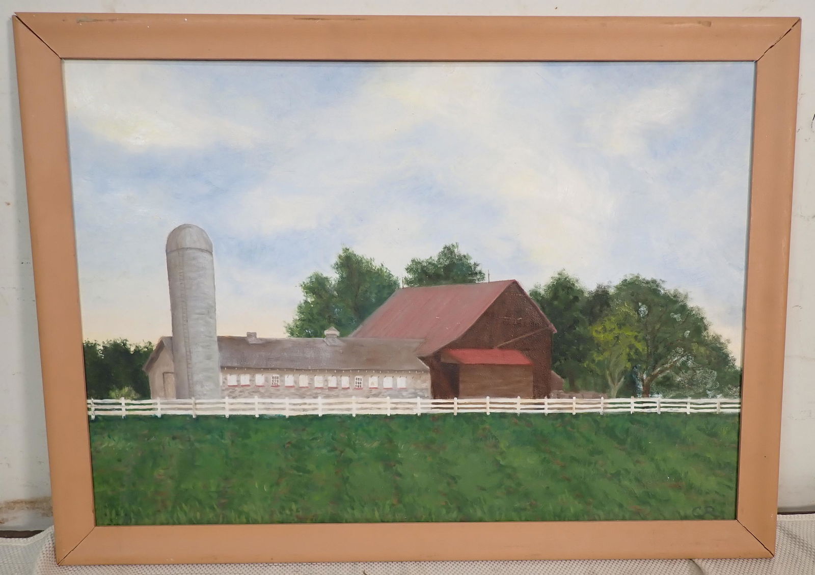 1983 Cathy Root Farm Scene Painting (1 of 5)