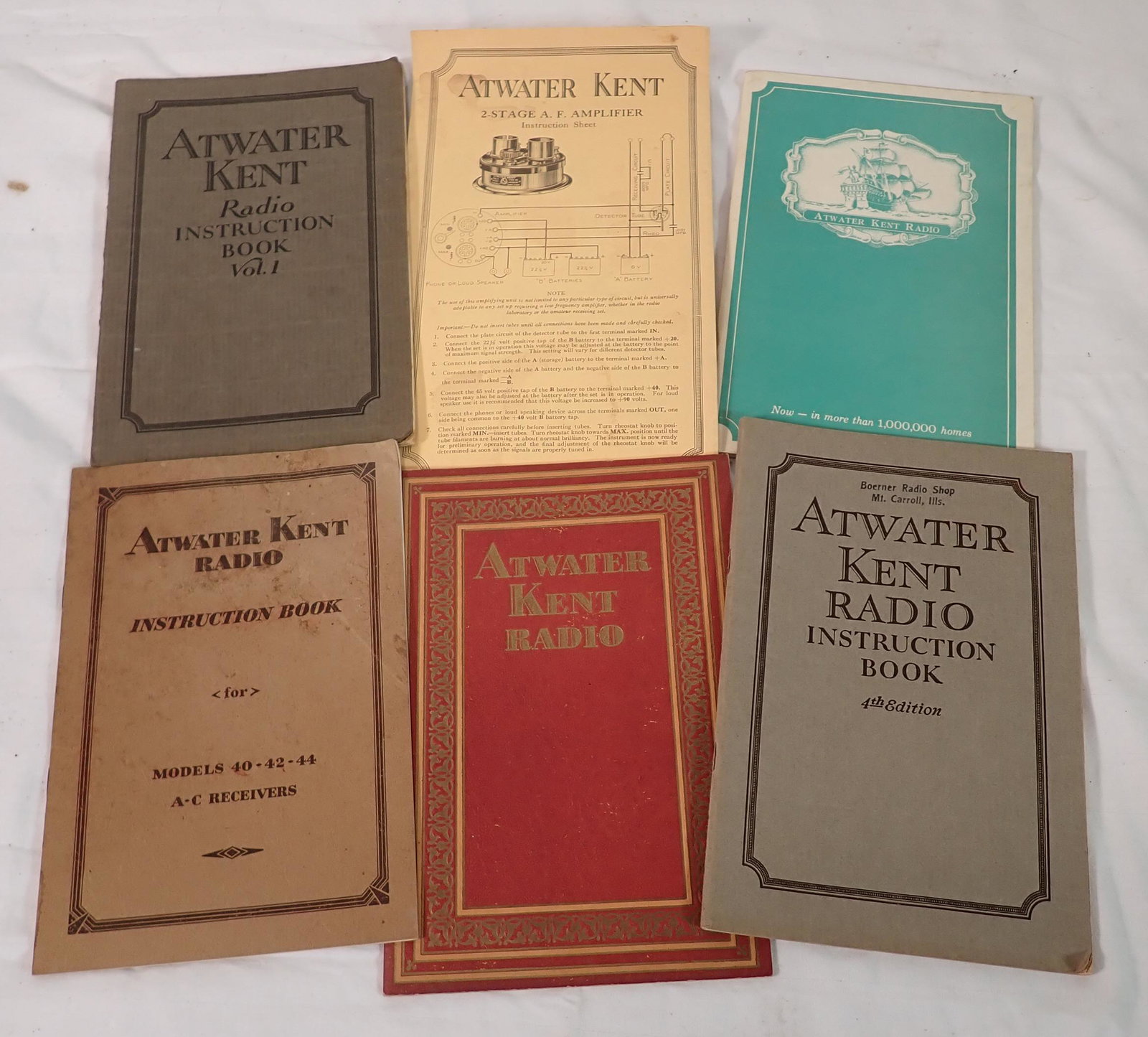 Atwater Kent Radio Instruction Books: Getting all pictured