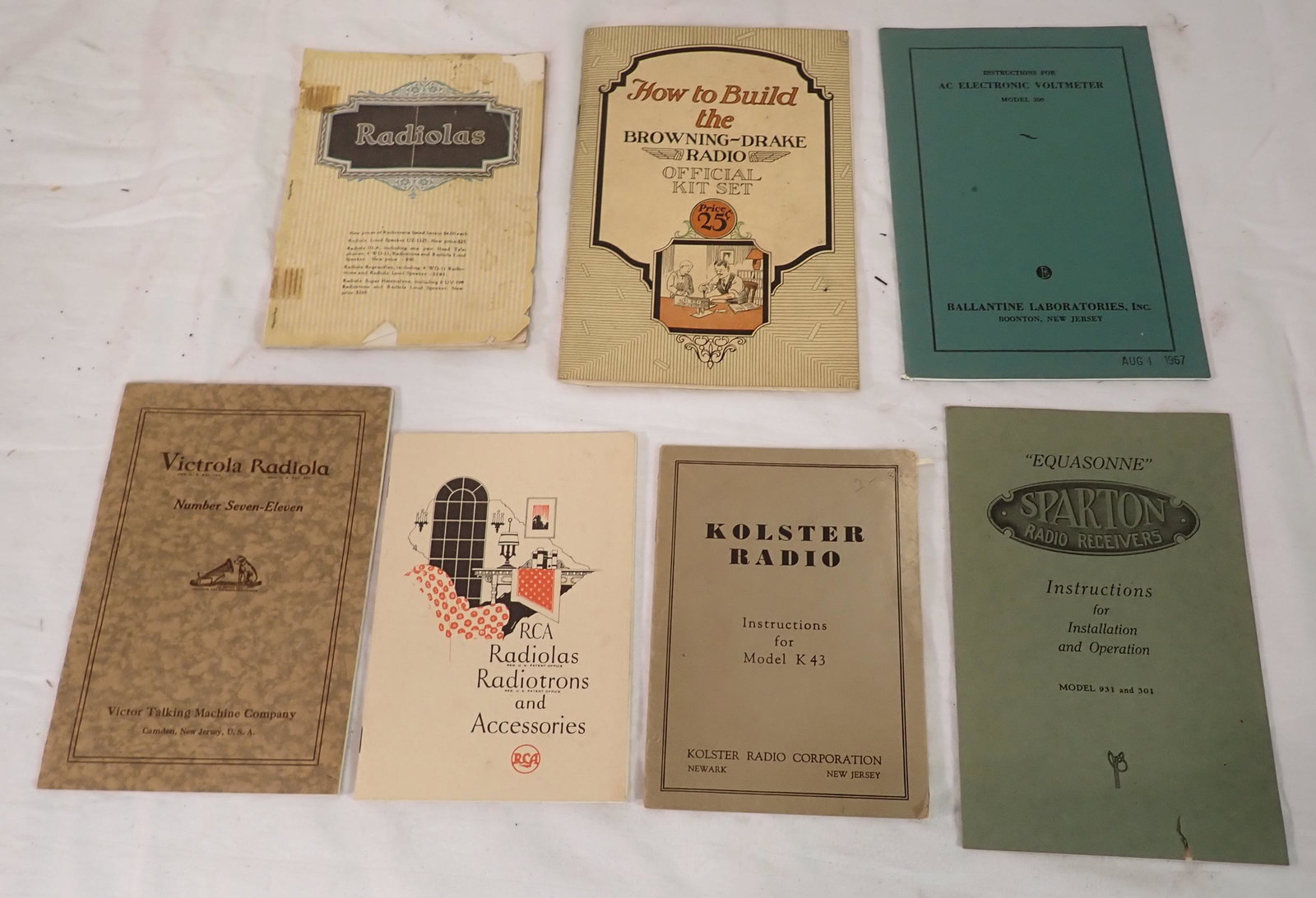 Victrola RCA Kolster Sparton Radio Instructions: Getting all pictured