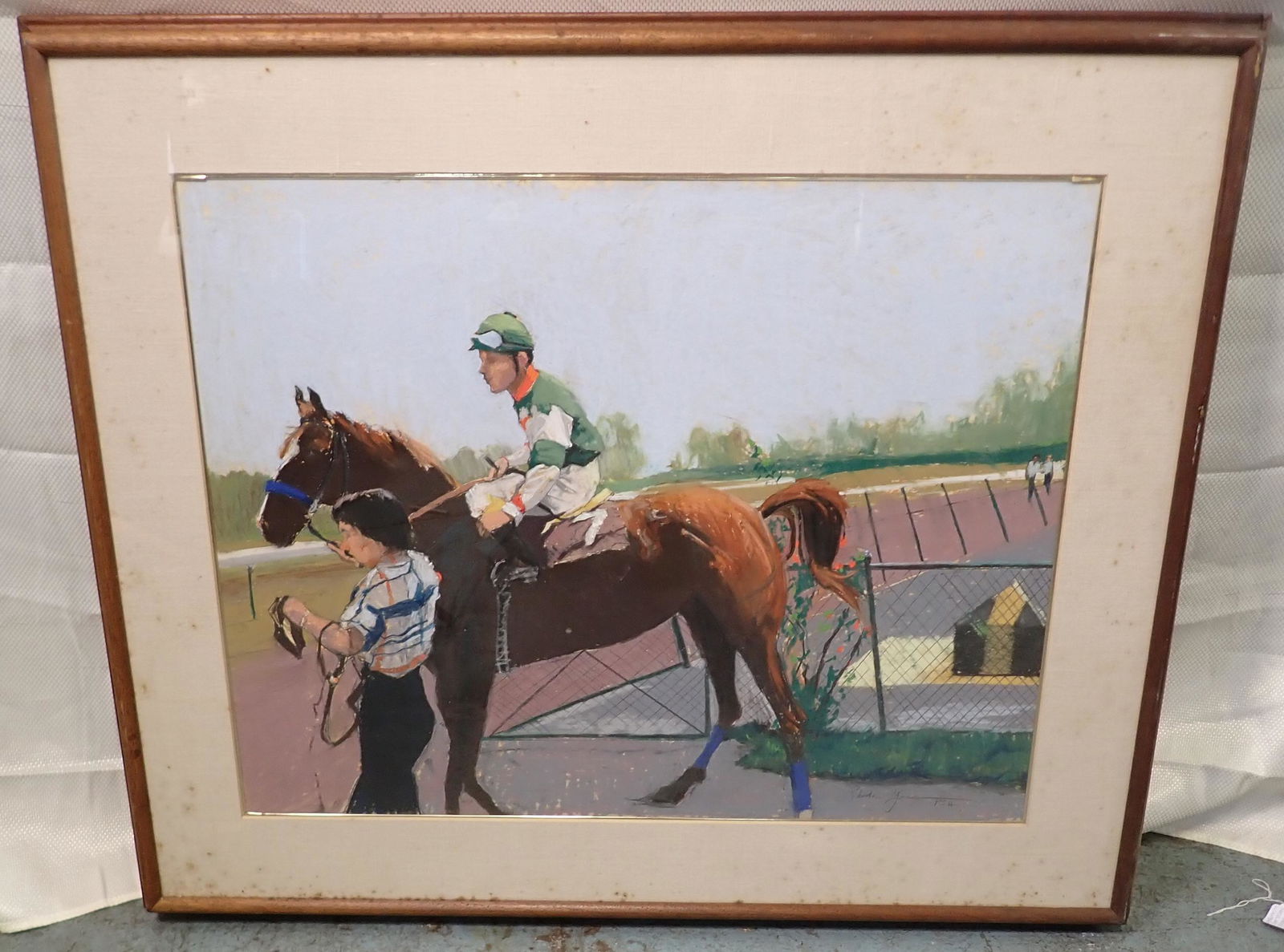 Rhoda Yanow Horse Racing Pastel Painting (1 of 3)