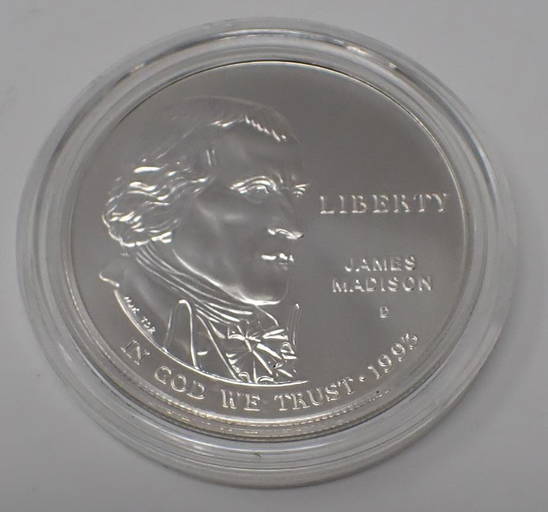 1993-D James Madison Silver Dollar (#0184) on Sep 04, 2022 | M.J ...