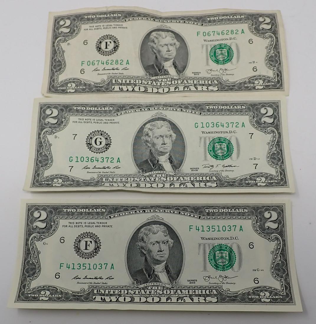 $2 Bills / Federal Reserve Notes: Getting all 3 pictured