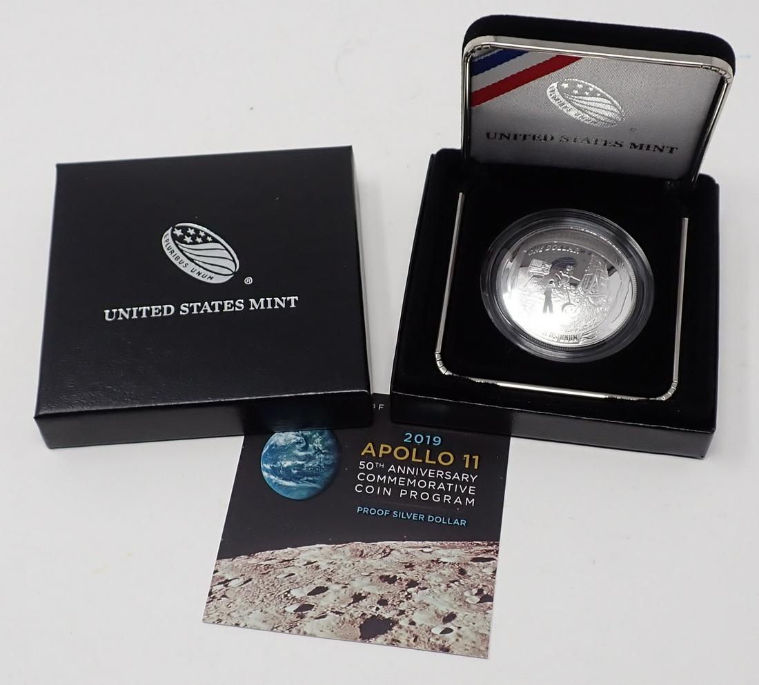 2019 Apollo 11 Proof Silver Dollar: 50th Anniversary Commemorative Coin Program