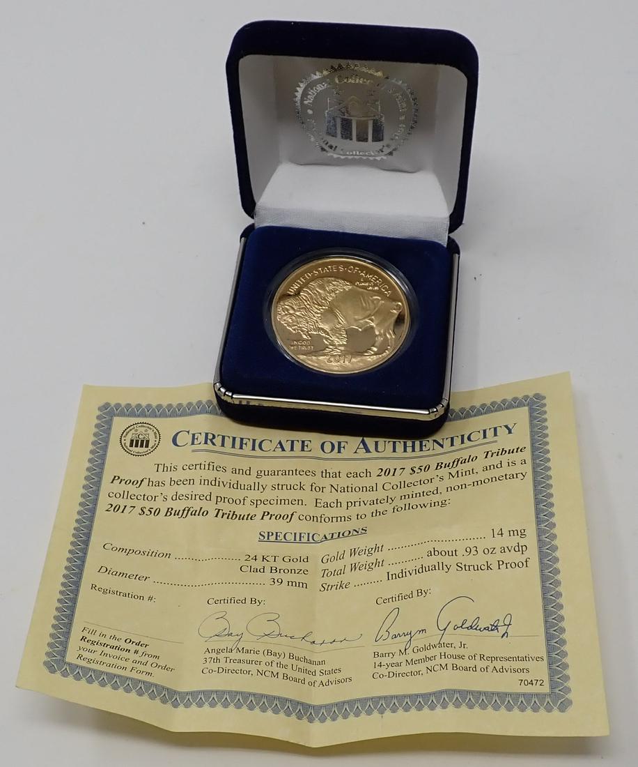 2017 24kt Gold 50 Buffalo Tribute Proof Sep 04, 2022 M.J. Stasak